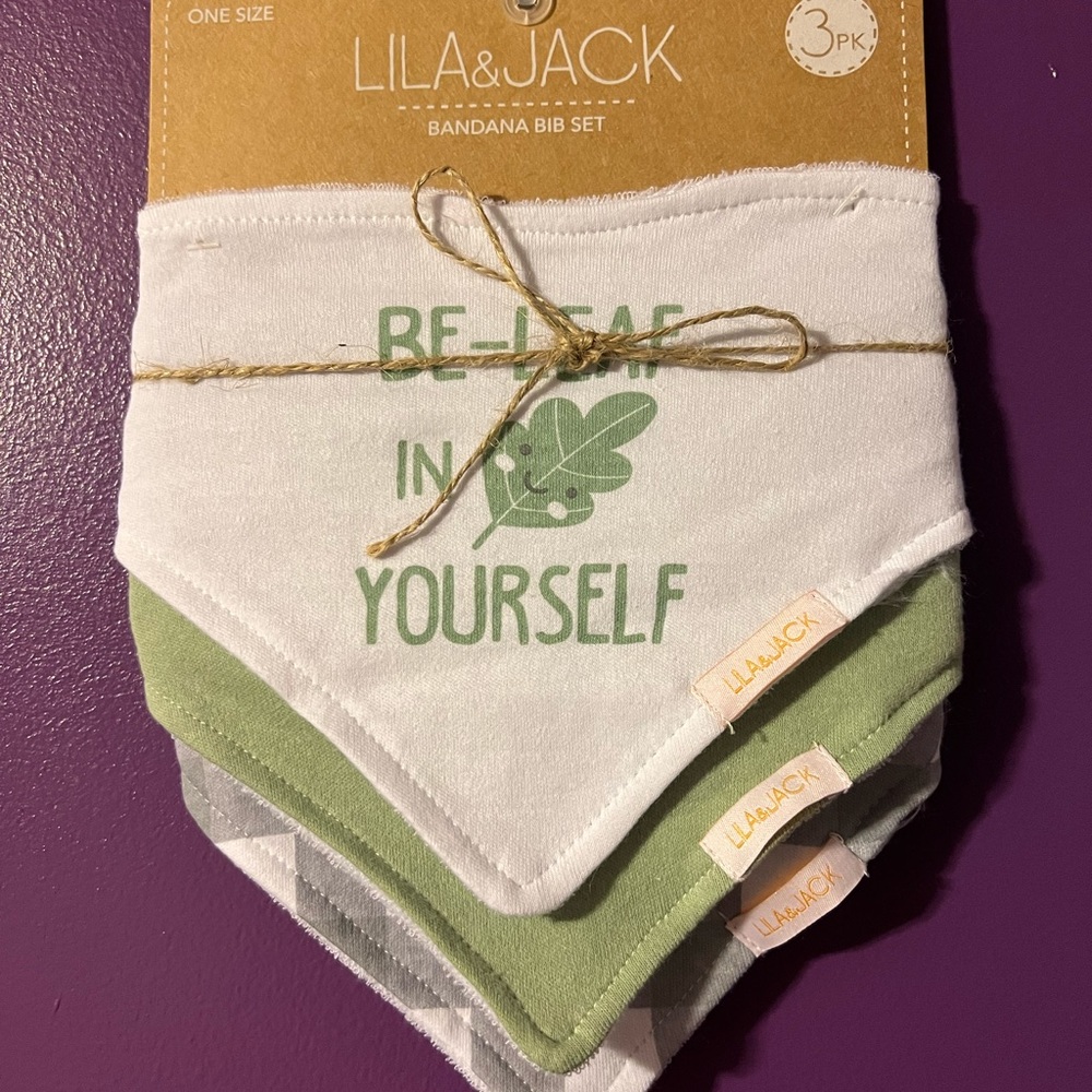 Baby bandana bib set